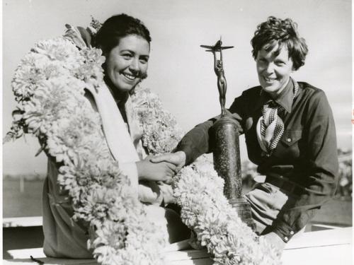 Betty Browning and Amelia Earhart