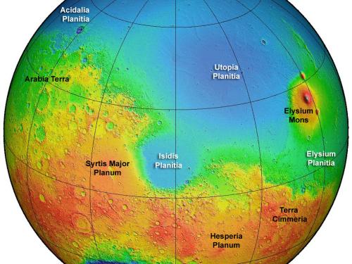 Topographic Map of Mars