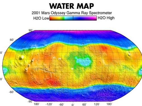 Hydrogen Map -- Martian Soil