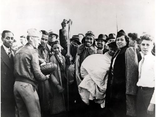 Chauncey Spencer after a Successful Parachute Jump