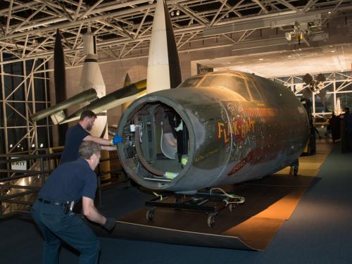 Moving the Martin B-26B Marauder <em>Flak-Bait</em>'s Forward Fuselage