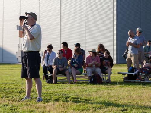 Watching Aircraft Arrive at Become a Pilot Day 2014