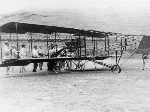 Bud Mars and His Airplane in Hawaii