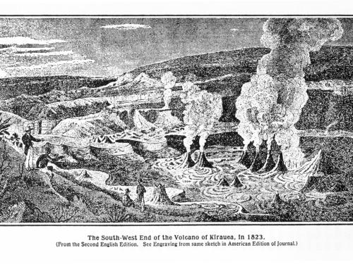 William Ellis at Kilauea Volcano