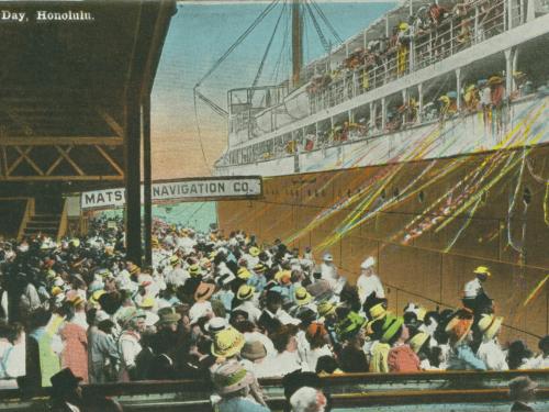 Steamer Day, Honolulu, Postcard