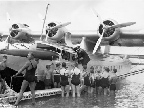 Pan American Clipper Arrives in Hawaii