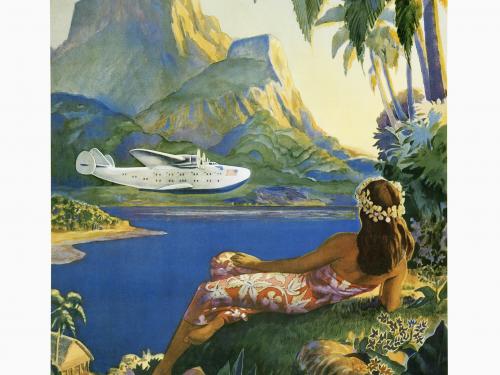 Pan Am South Sea Isles Travel Poster