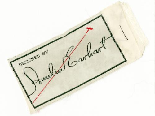 Amelia Earhart Clothing Label