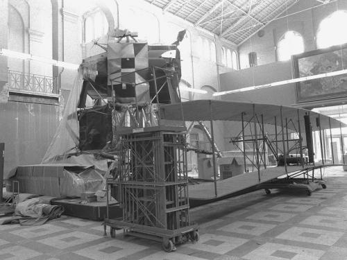 Lunar Module and Wright Airplane in Arts & Industries Building