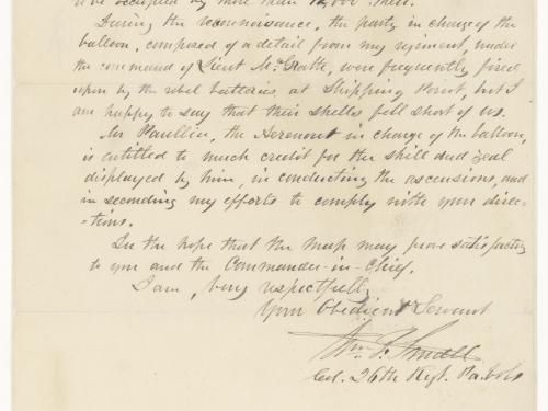 Letter by Colonel William F. Small (Page Two)