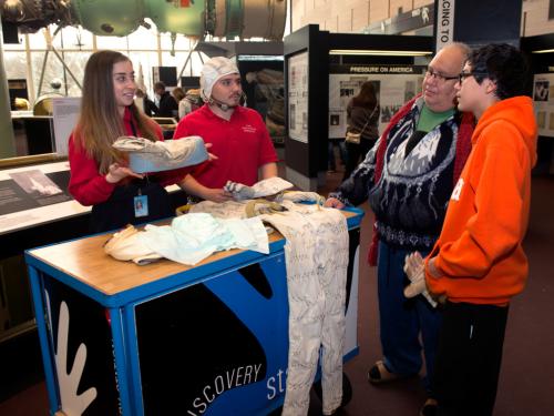 Explainers at African American Pioneers in Aviation Family Day