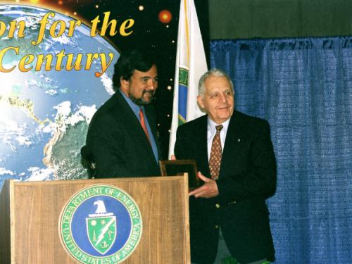 Don Lopez receiving an award at the Department of Energy