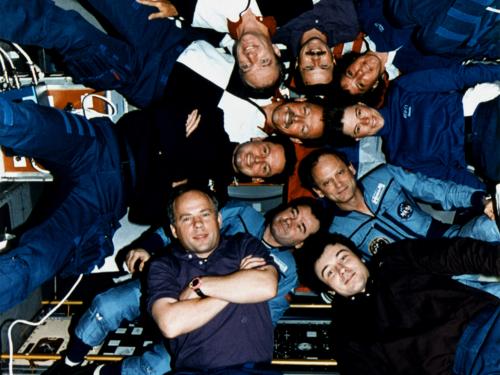 Crewmembers of STS-71, Mir-18 and Mir-19