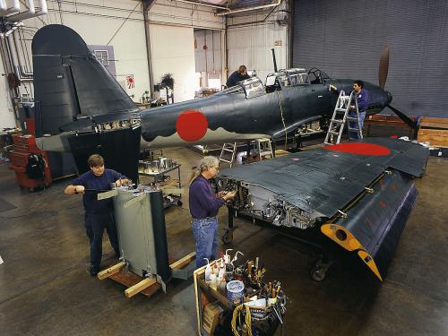 Aichi Seiran at the Garber Facility being restored