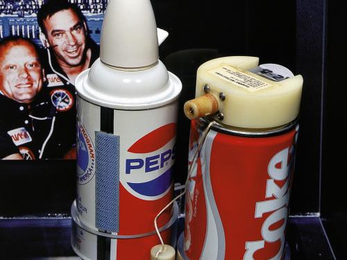 Soft Drink Cans in Apollo to the Moon