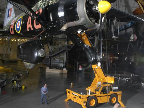 Westland Lysander Hanging at Udvar-Hazy Center