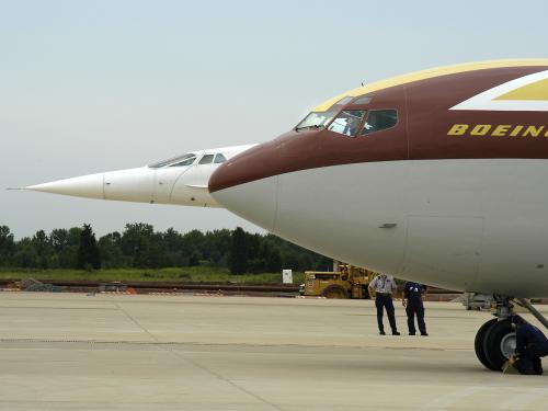 Boeing Dash 80 and Air France Concorde