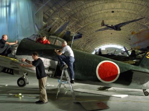 Kawanishi N1K2-Ja in Udvar-Hazy Aviation Hangar