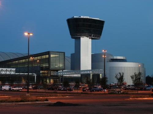 Udvar-Hazy Center Exterior at Night