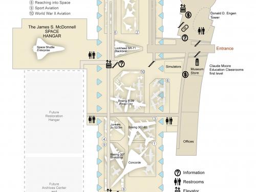 Udvar-Hazy Center Opening Day Floorplan