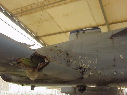 Capt. Kim Campbell's Battle Damaged A-10