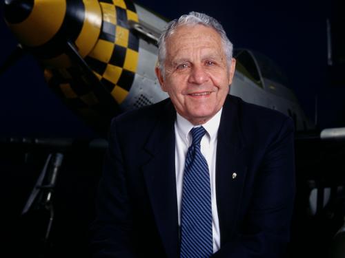 Donald Lopez with North American P-51 Mustang