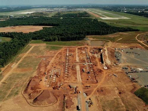 Udvar-Hazy Center Aerial View Looking N, Sep 01