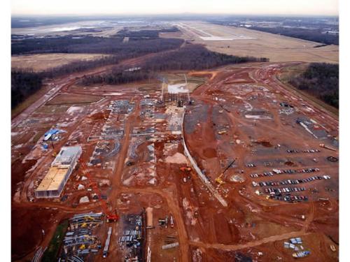 Udvar-Hazy Center Aerial View Looking N, Jan 02