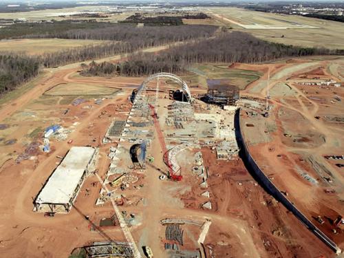 Udvar-Hazy Center Aerial View Looking N, Feb 02