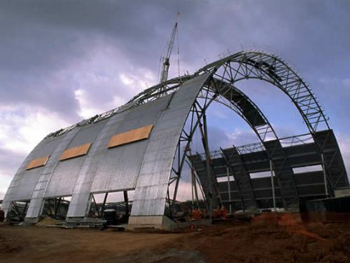 Beginning to see the shape of the hangar