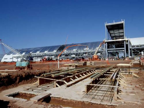 Footing at Udvar-Hazy Center entrance