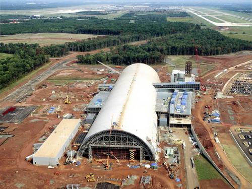 Udvar-Hazy Center Aerial View Looking N, Sep 02