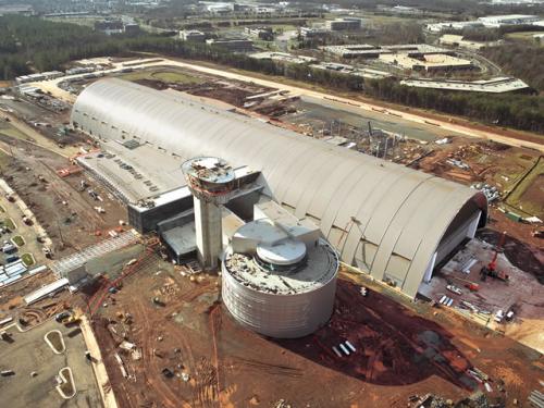 Udvar-Hazy Center Aerial View Looking SW, Jan 03