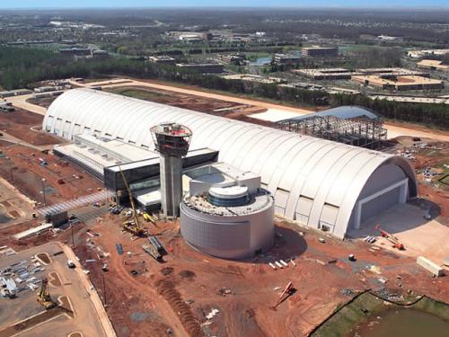 Udvar-Hazy Center Aerial View Looking SW, Apr 03.