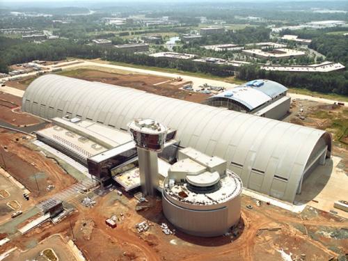 Udvar-Hazy Center Aerial View Looking SW, Jul 03