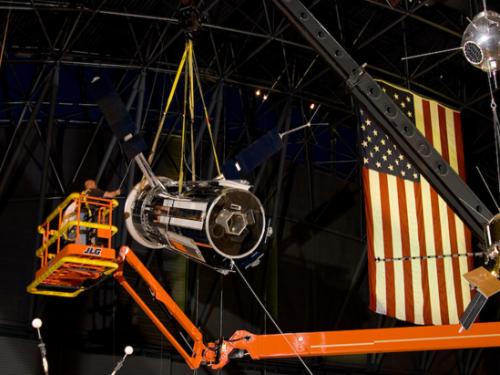 Advanced Orbiting Solar Observatory Satellite Hung at Udvar-Hazy Center