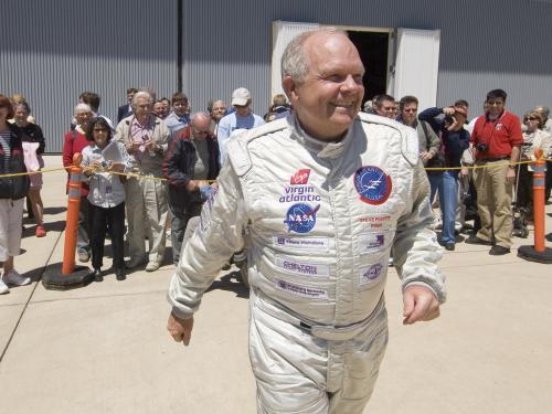 Steve Fossett at the Udvar-Hazy Center