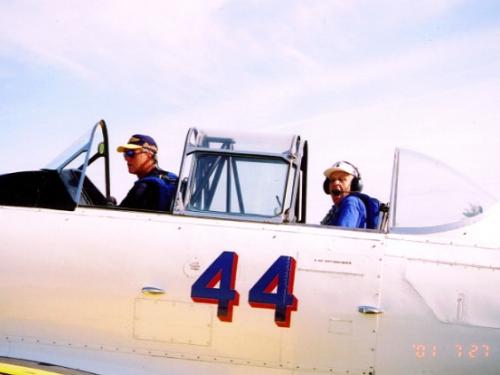 Don Lopez and Capt. Dale Snodgrass, USN (Ret.) and Heritage Pilot