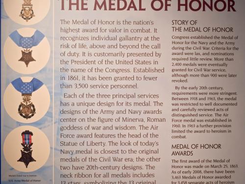 Medal of Honor exhibit at the National Air and Space Museum