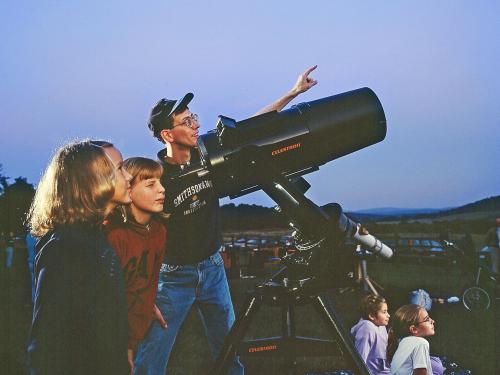 Sean O'Brien, staff astronomer of the Albert Einstein Planetarium