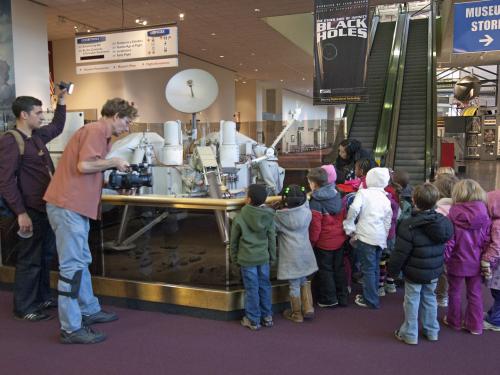 Filming at the National Air and Space Museum