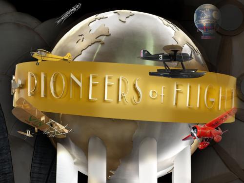 "Barron Hilton Pioneers of Flight Gallery" Globe