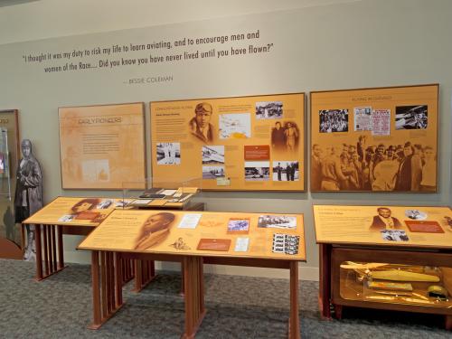 Black Wings Display in the "Barron Hilton Pioneers of Flight Gallery"