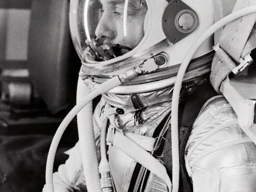 Alan Shepard in Spacesuit before Mercury Launch