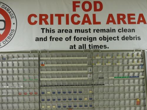 Empty Badge Board at NASA's Kennedy Space Center.