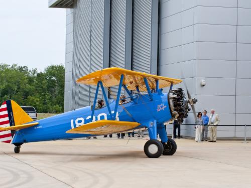 <i>Spirit of Tuskegee</i> Outside Mary Baker Engen Restoration Hangar