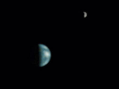 Earth and Moon As Viewed From Mars