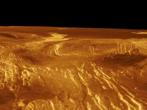 3D Perspective View of Idem-Kuva Corona on Venus