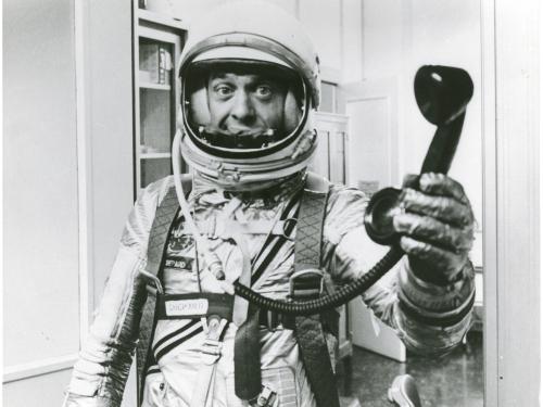 Alan Shepard with Telephone