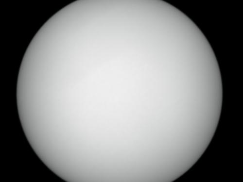 The “supersun” of January 2, 2018. Pictured, the blank surface of the Sun. 